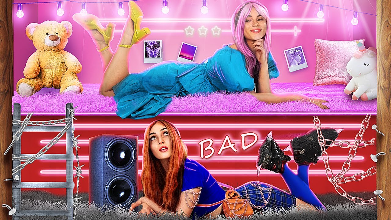 We Build a Bunk Bed! Good vs Bad Secret Room!