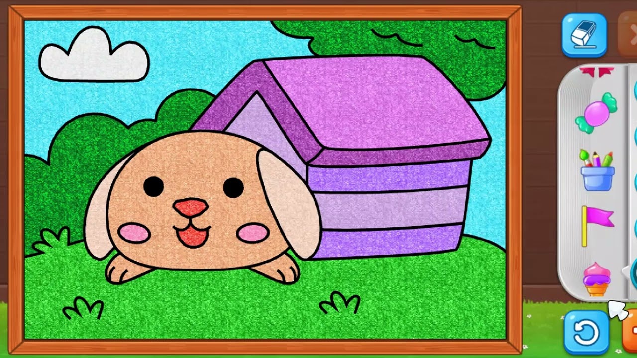 “Cute Dog & House Colouring for Kids 🐶🏠 | Easy & Fun Coloring Pages | Wish Colouring