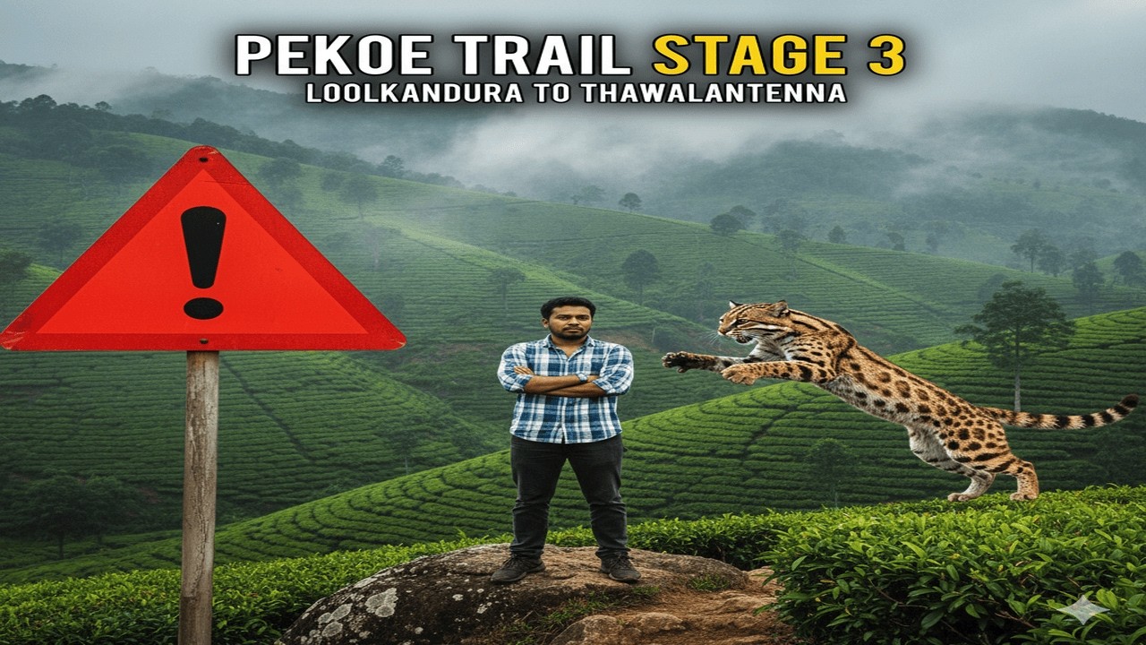 Pekoe Trail Stage 03 - Loolkandura to Tawalantenne. තේ වතු මැද්දෙදි අපිට හම්බුණ අමුත්තා