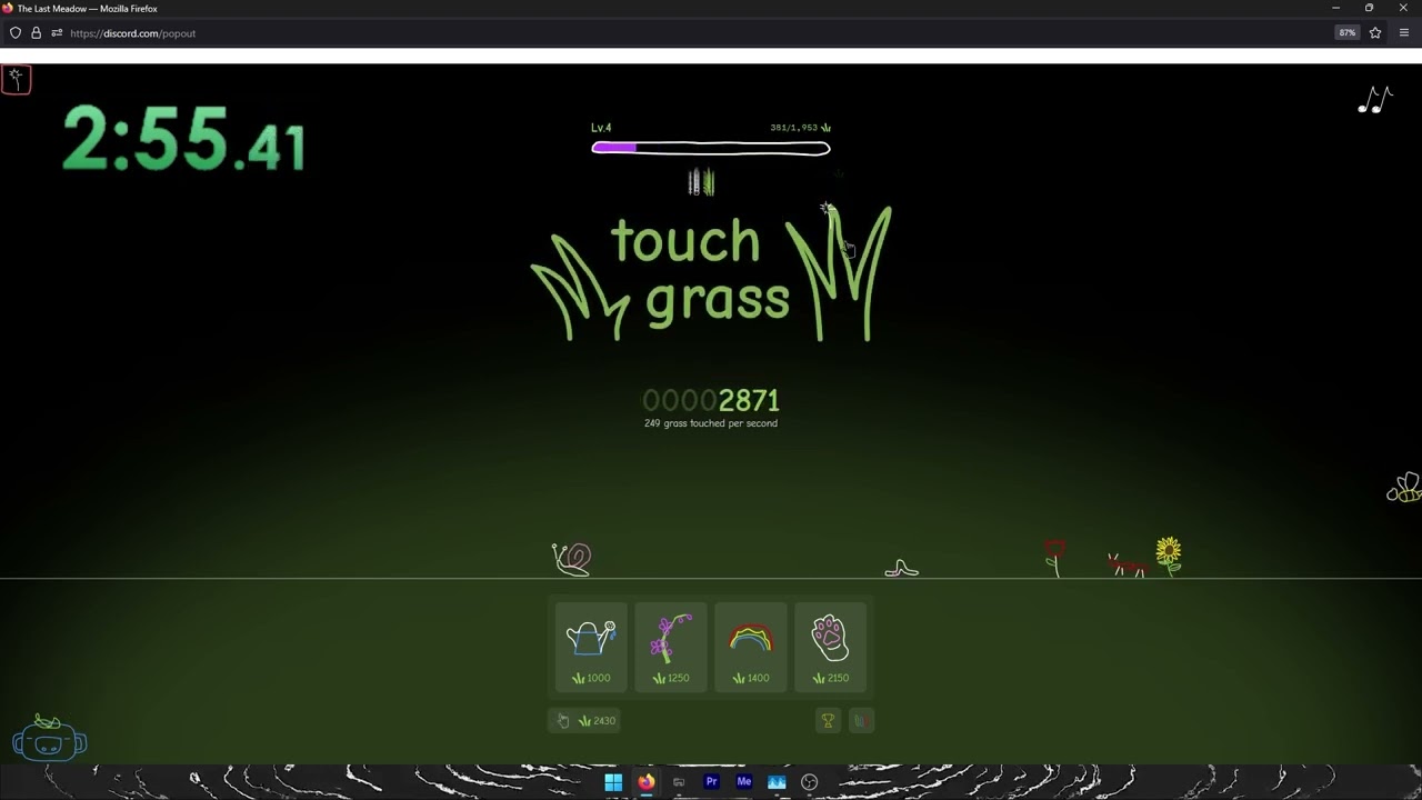 Touching grass Speedrun [WR 20.69]