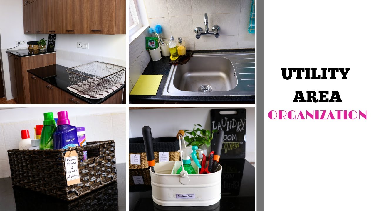 Utility Area Organization - Laundry And Utensils Cleaning Area