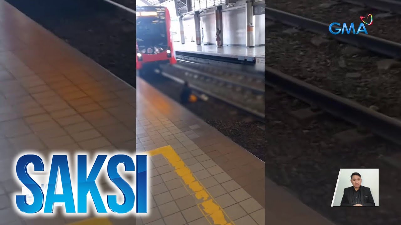Babae, nalaglag sa riles ng LRT-1 at pumailim sa tren | Saksi