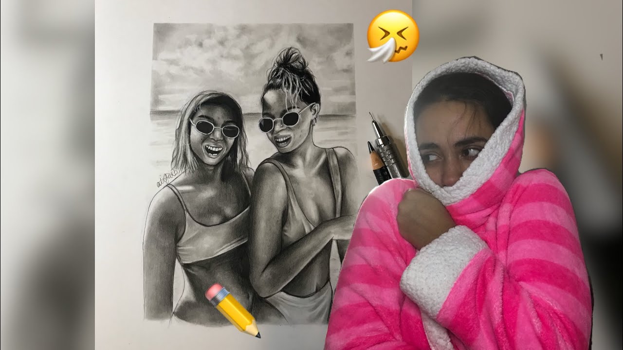 Drawing while sick... 🤒 | Graphite Speed Drawing!
