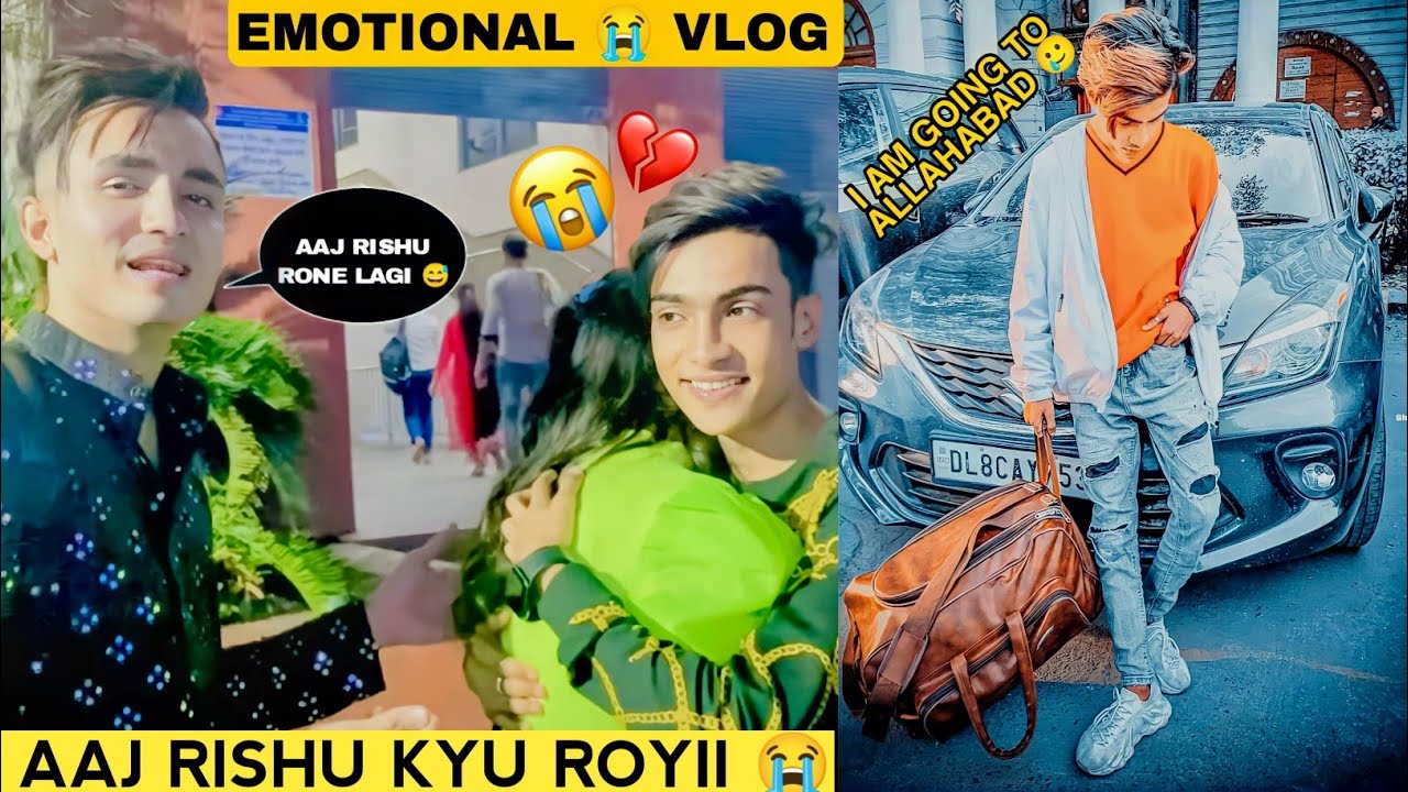 Mai Allahabad Jaa Raha Hu Aaj ki Train Hai 💔 Rishu Kyu Royii ( Emotional😭 Vlog ) | Justin Romio