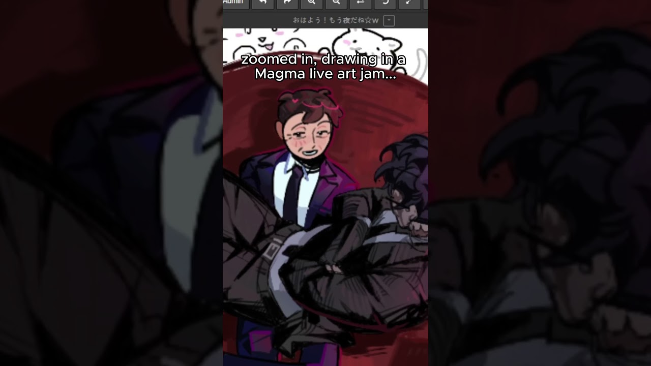 [Toon x Mobster] drawing in magma be like