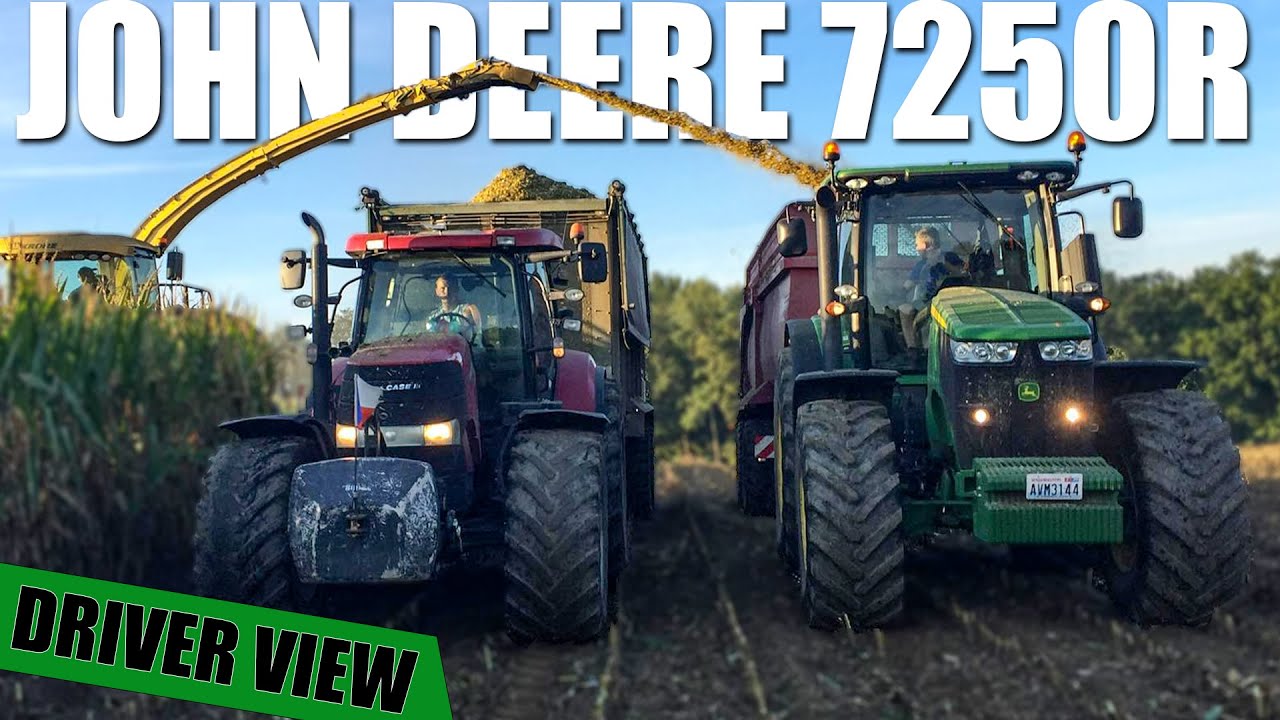 JOHN DEERE 7250R Driving from the GoPro view