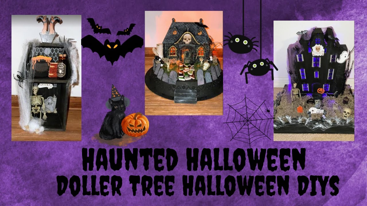 Dollar Tree Halloween Haunted Houses/ Haunted Halloween/ Halloween DIYs