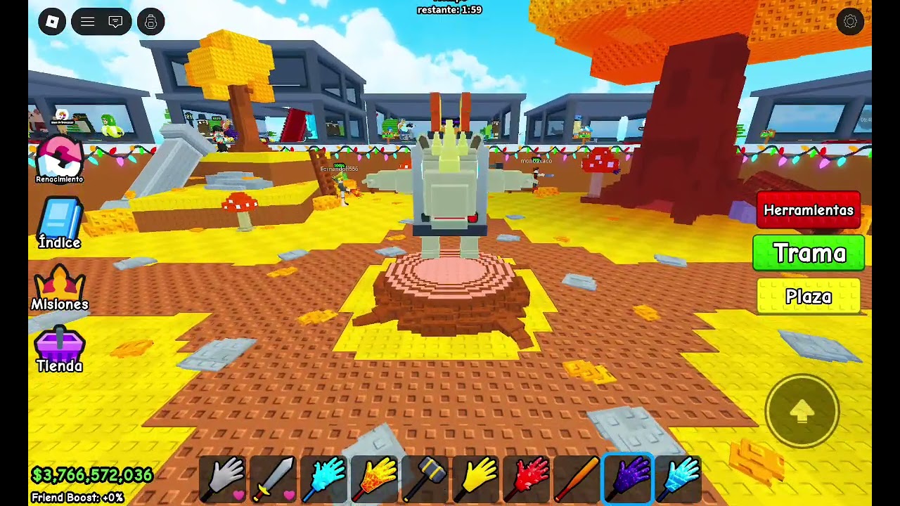 Batallando batallas épicas por brainrots 