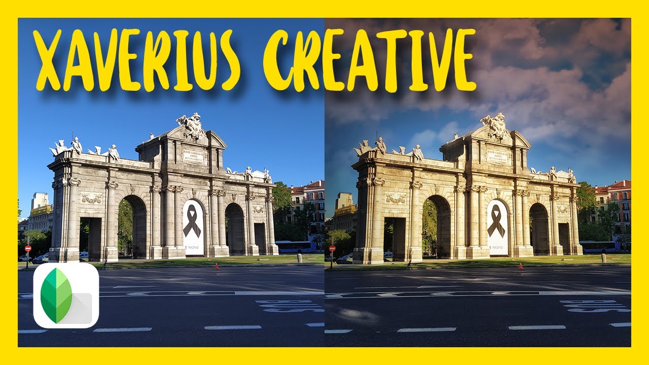 Efecto DOBLE EXPOSICION en SNAPSEED - ATARDECER con nubes en MADRID | Android - iPhone