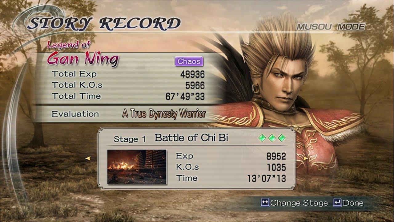 DYNASTY WARRIORS 6 Musou Mode Gan Ning