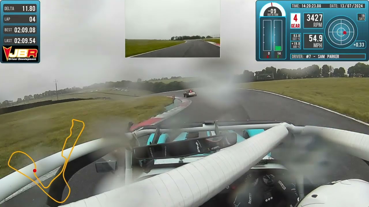 2024 Caterham Academy Round 4, Wet Race at Cadwell Park. The Academy Racer.