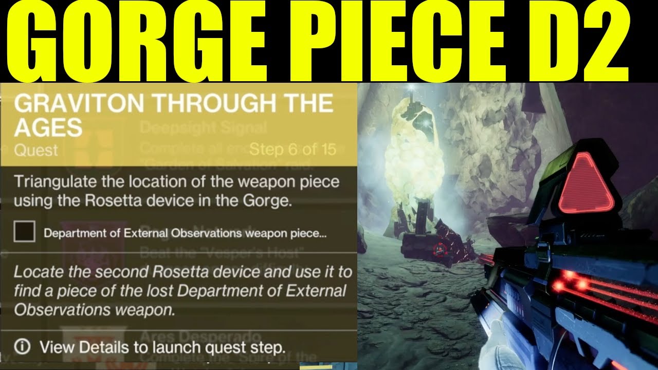 Destiny 2 - Triangulate the location of the weapon piece using the Rosetta device in the 