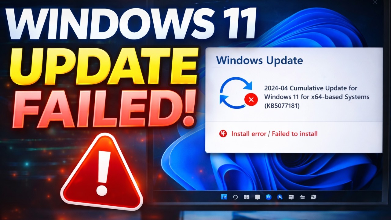 Обновление Windows 11 KB5077181 не удалось установить | Как исправить ошибку обновления (рабочие ...