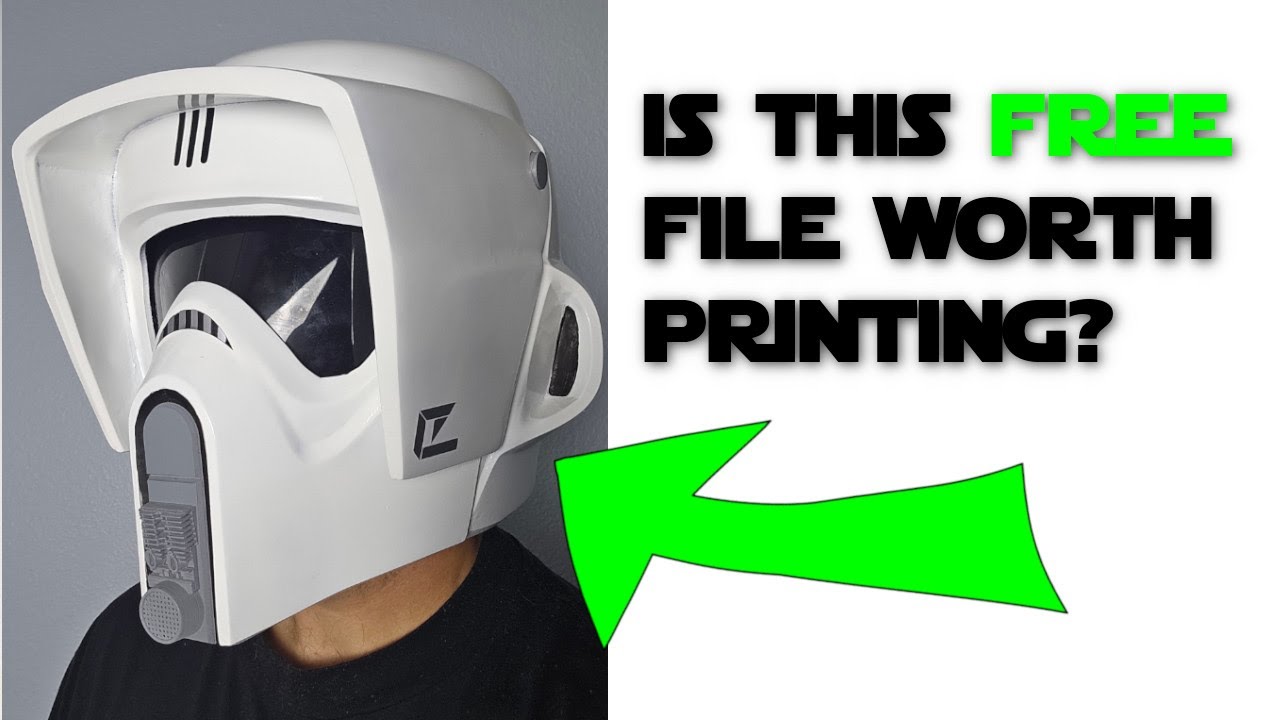 3D Printed Scout Trooper Helmet | Review And Build | Star Wars FREE STL Files
