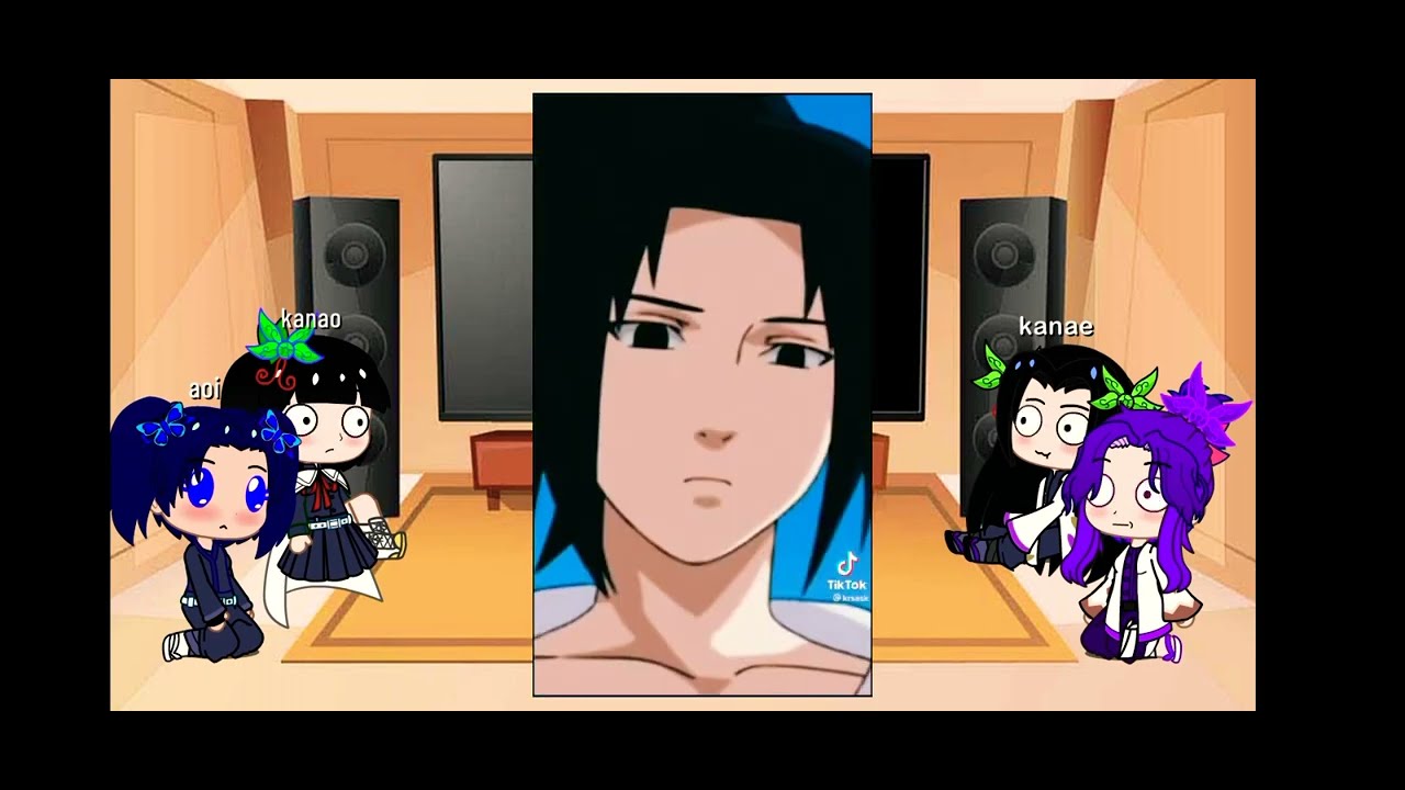 °•🌌Las mariposas reaccionan a tanjiro as Naruto inosuke as sasuke sanemi as kakashi {}[♤]