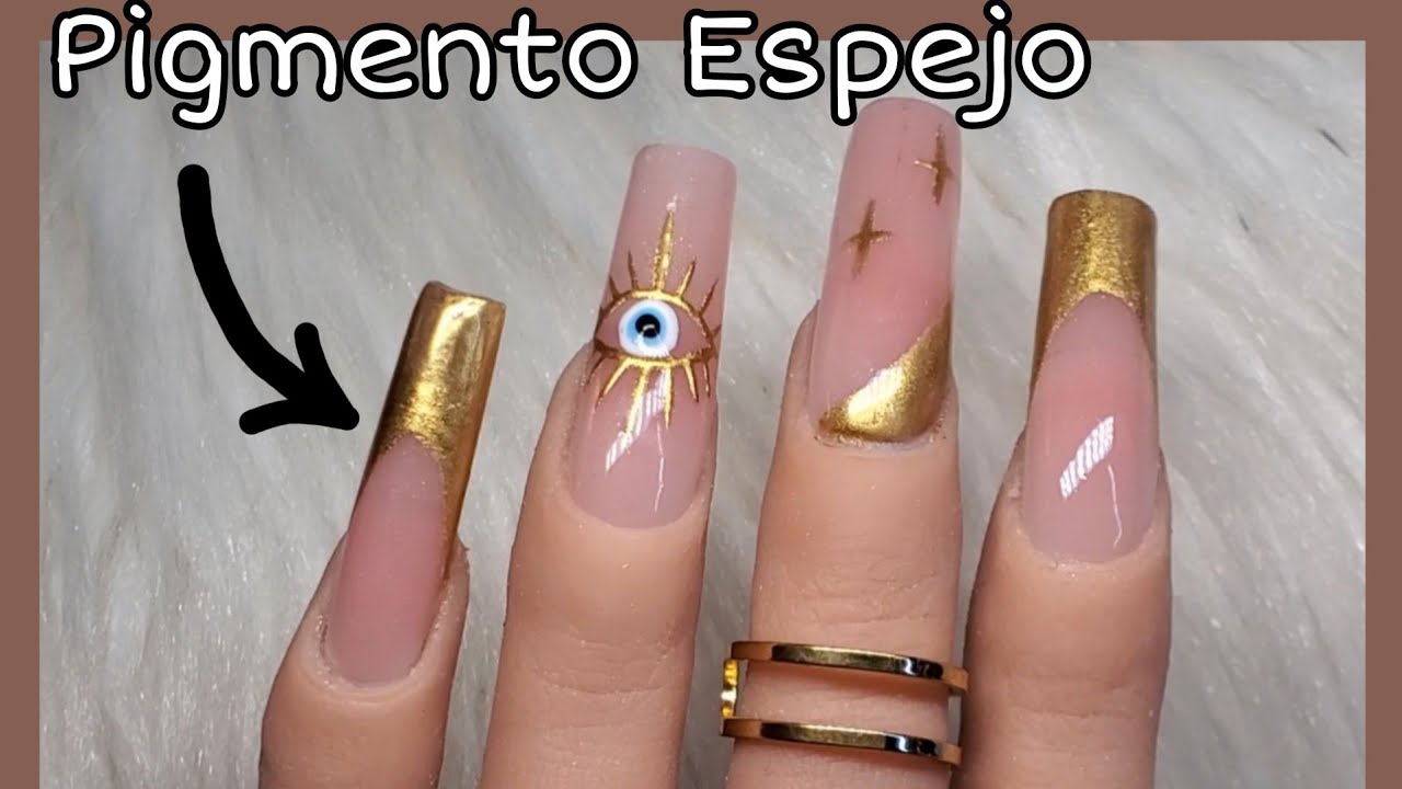 🔥Como aplicar el Pigmento Espejo en diseño de Uñas 👁💅