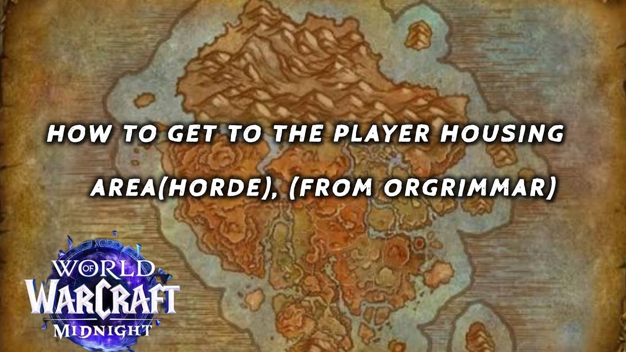 How to get to the Player Housing Area (HORDE), WoW Midnight Horde (from Orgrimmar)