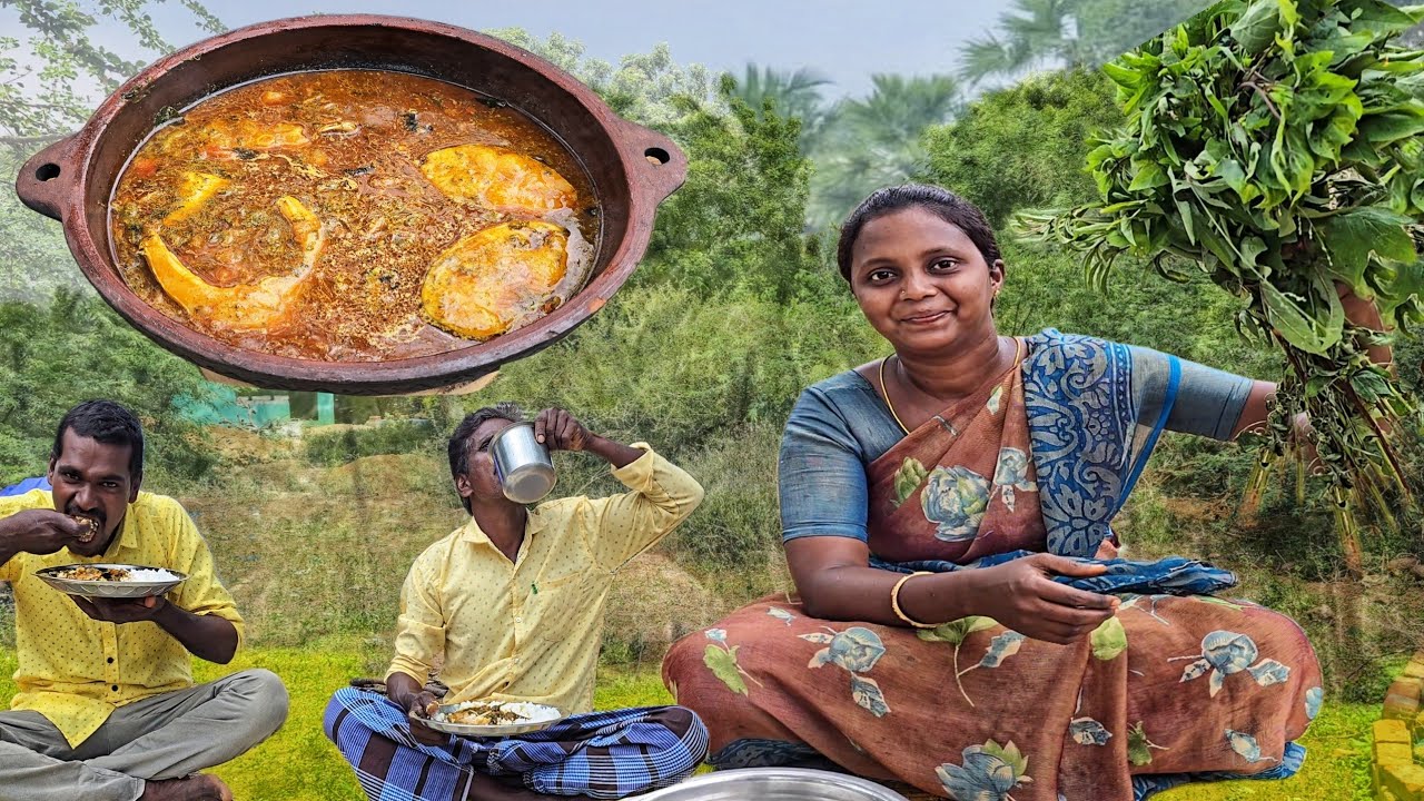 గోంగూర తో చేప పులుసు బ్రహ్మాండంగా ఉంది👌 | Fish Gongura Curry Recipe | #villagehanokkrupavlogs