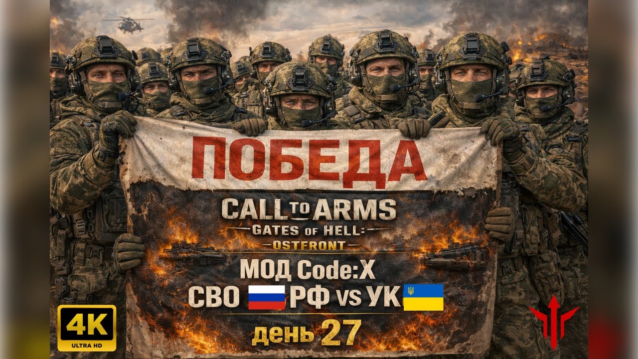 Call to Arms - Gates of Hell: Ostfront МОД Code:X СВО 🔥РФ VS УК🔥день 27 Последний бой в кампании!