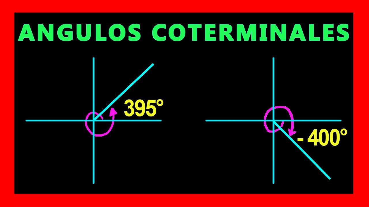 ✅👉 Angulos Coterminales Positivos y Negativos