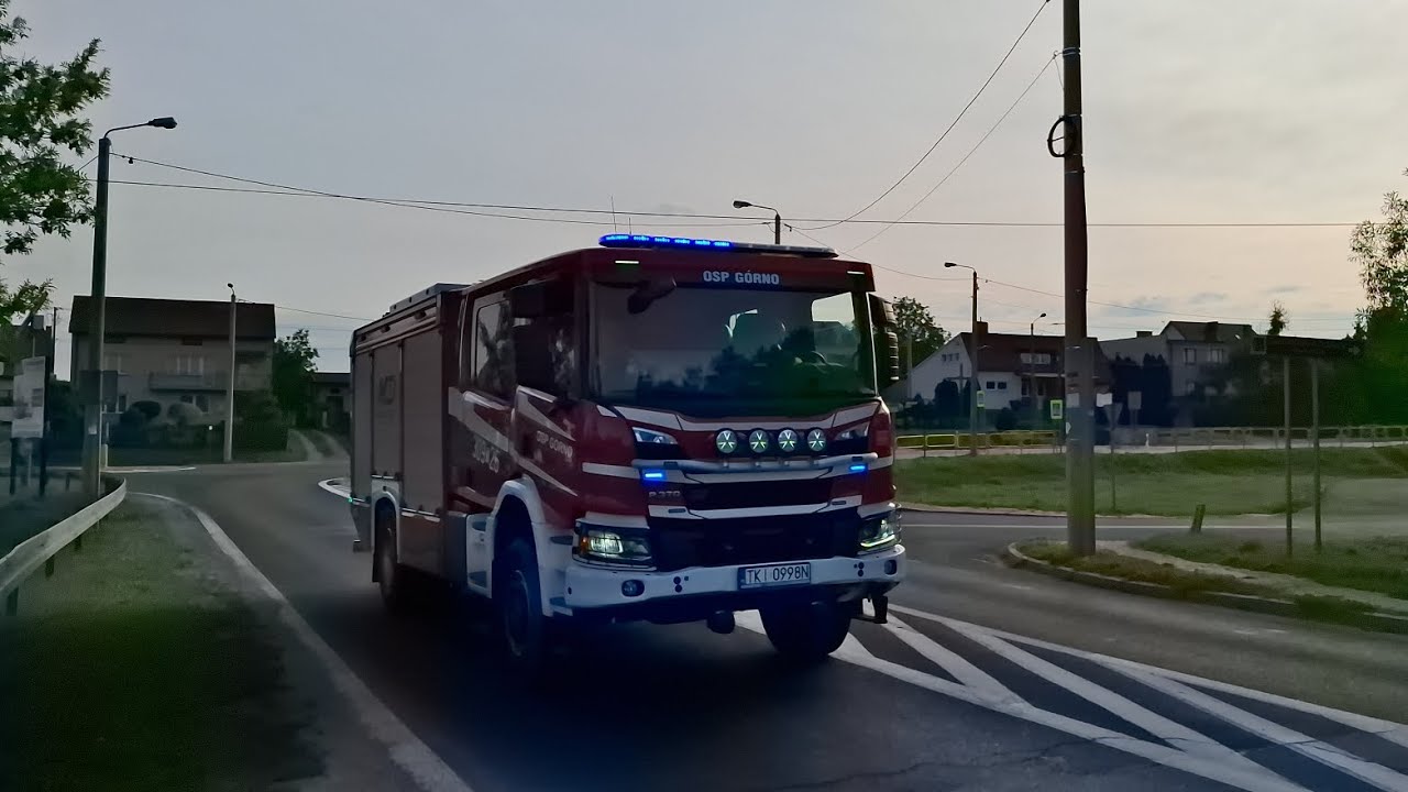 [Trąby] Alarmowo zastęp GBARt Scania 309[T]26 z OSP Górno do plamy oleju