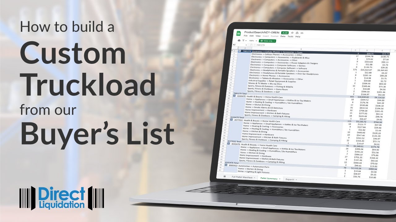 How to Build a Custom Truckload from Our Pallet Buyer's List