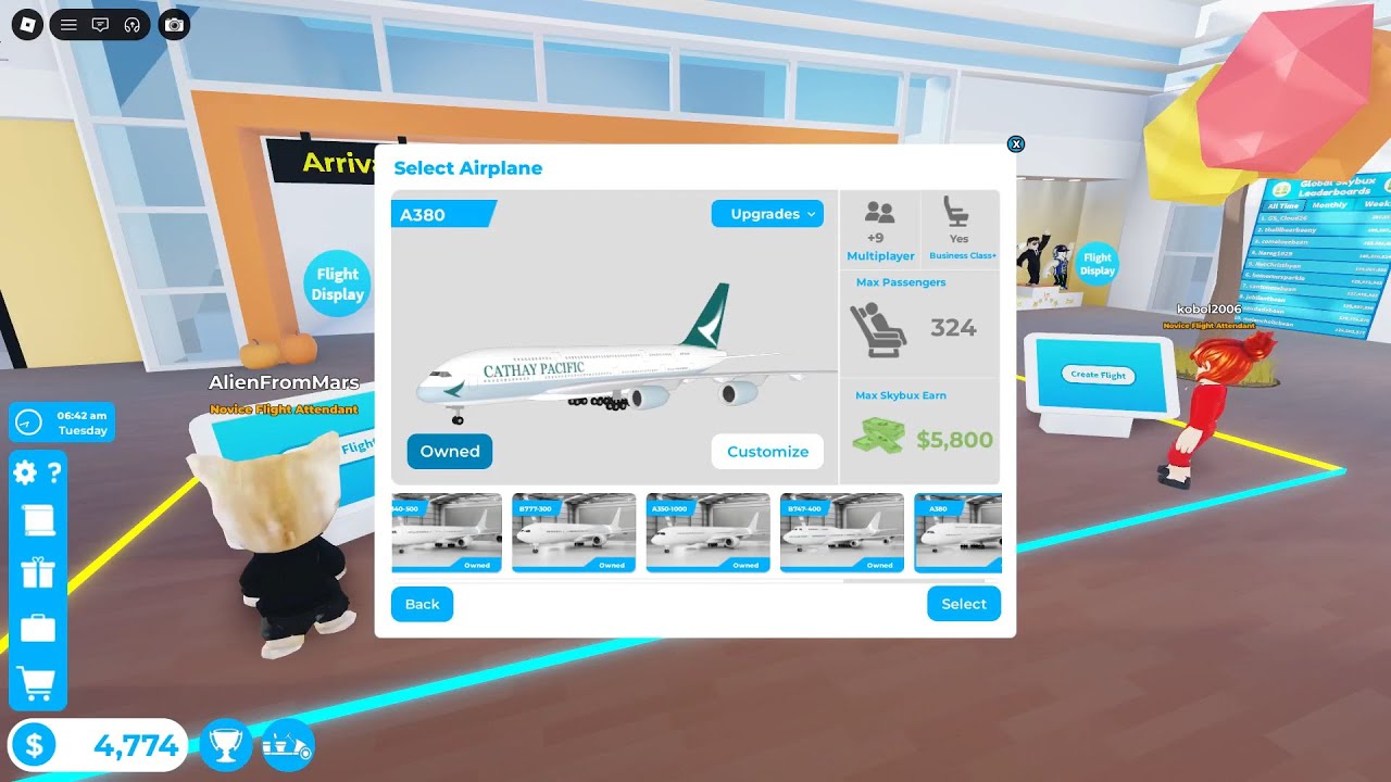 Finally I got the A380 + Playing Cabin Crew with TREX on Roblox
