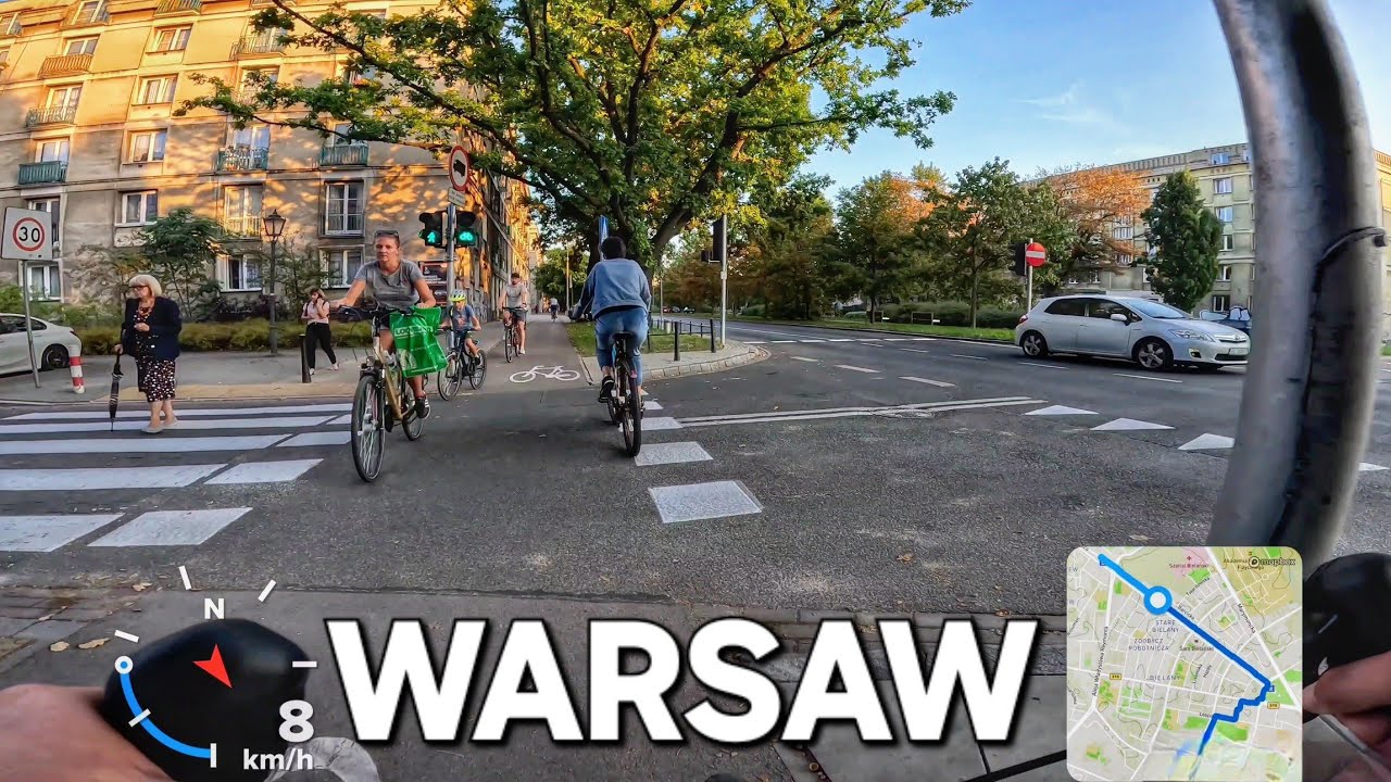 Life in Warsaw Poland cycling tour 4K :  SEPTEMBER 22 , 2024