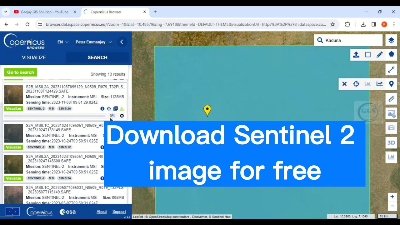 Загрузите бесплатно спутниковый снимок Sentinel 2 из Copernicus Data Space Ecosystem