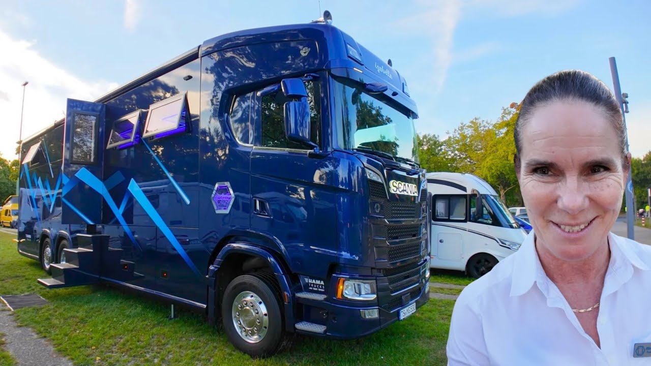 GRÖSSTE WOHNMOBILE DER WELT 2026 12m PKW Garage SAUNA SLIDEOUT XL Stahlrahmen 