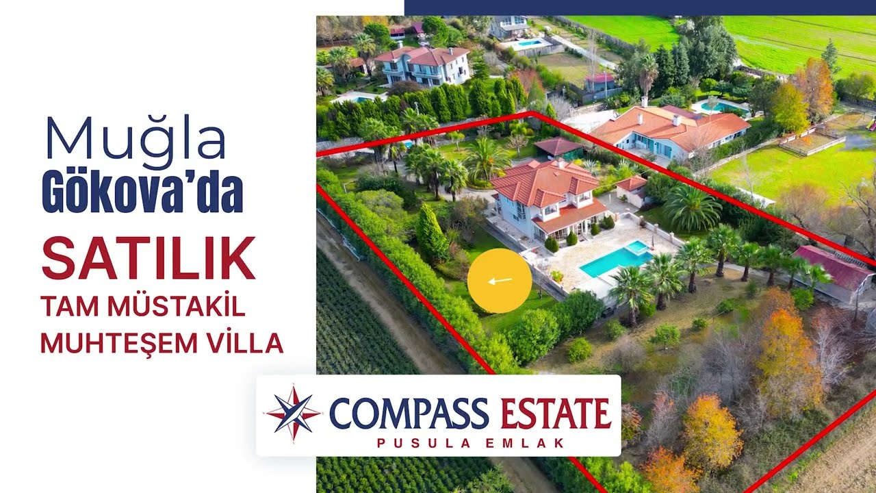 MUĞLA GÖKOVA’DA DOĞANIN İÇİNDE SATILIK MUHTEŞEM HAVUZLU VİLLA