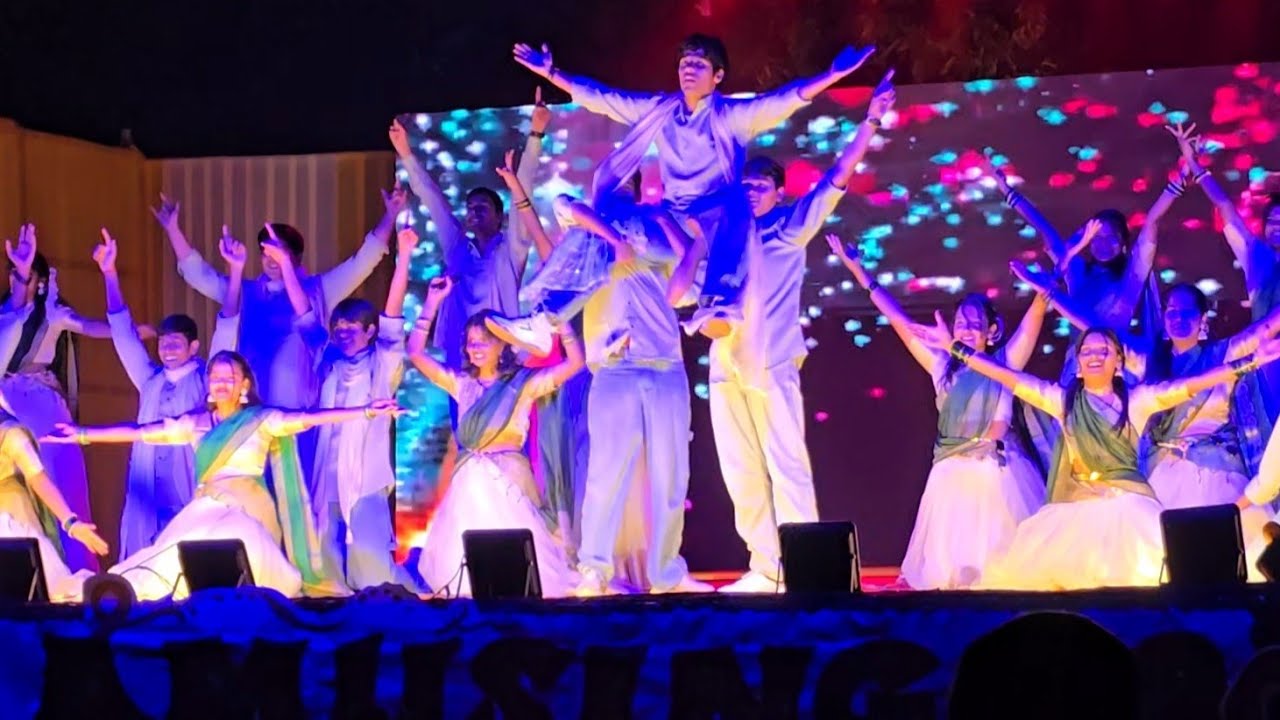 School function #childrendance #dancetheme-Rhythmic  waves #viral  dance #annual day 