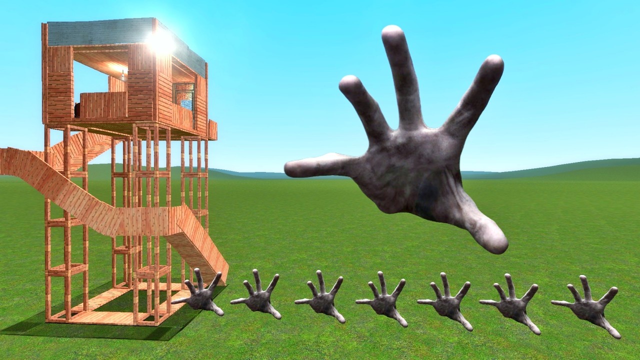 Scary Hand  Nextbot Vs Towers In Garry's Mod