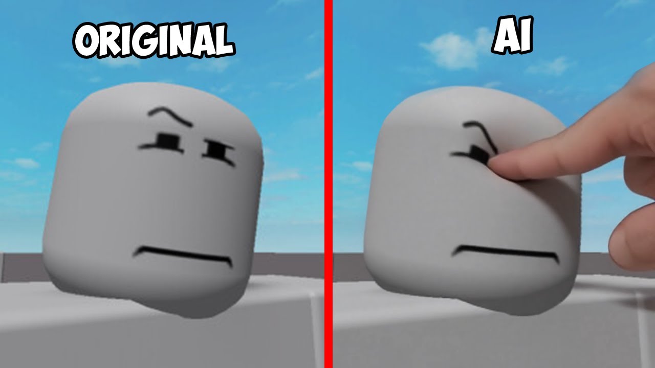 Roblox memes getting poked in Pika AI