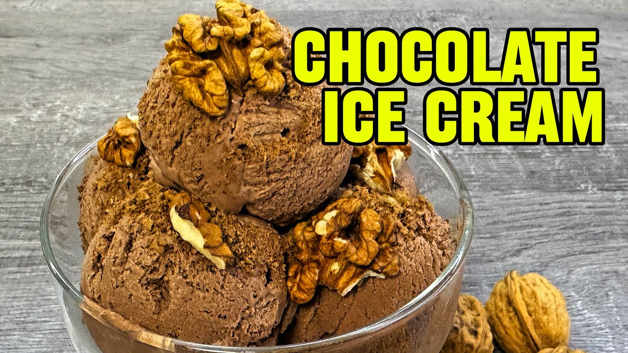 Chocolate Ice Cream with Nuts 🥜  How to Make Chocolate Ice Cream at Home 🏠 Recipe!