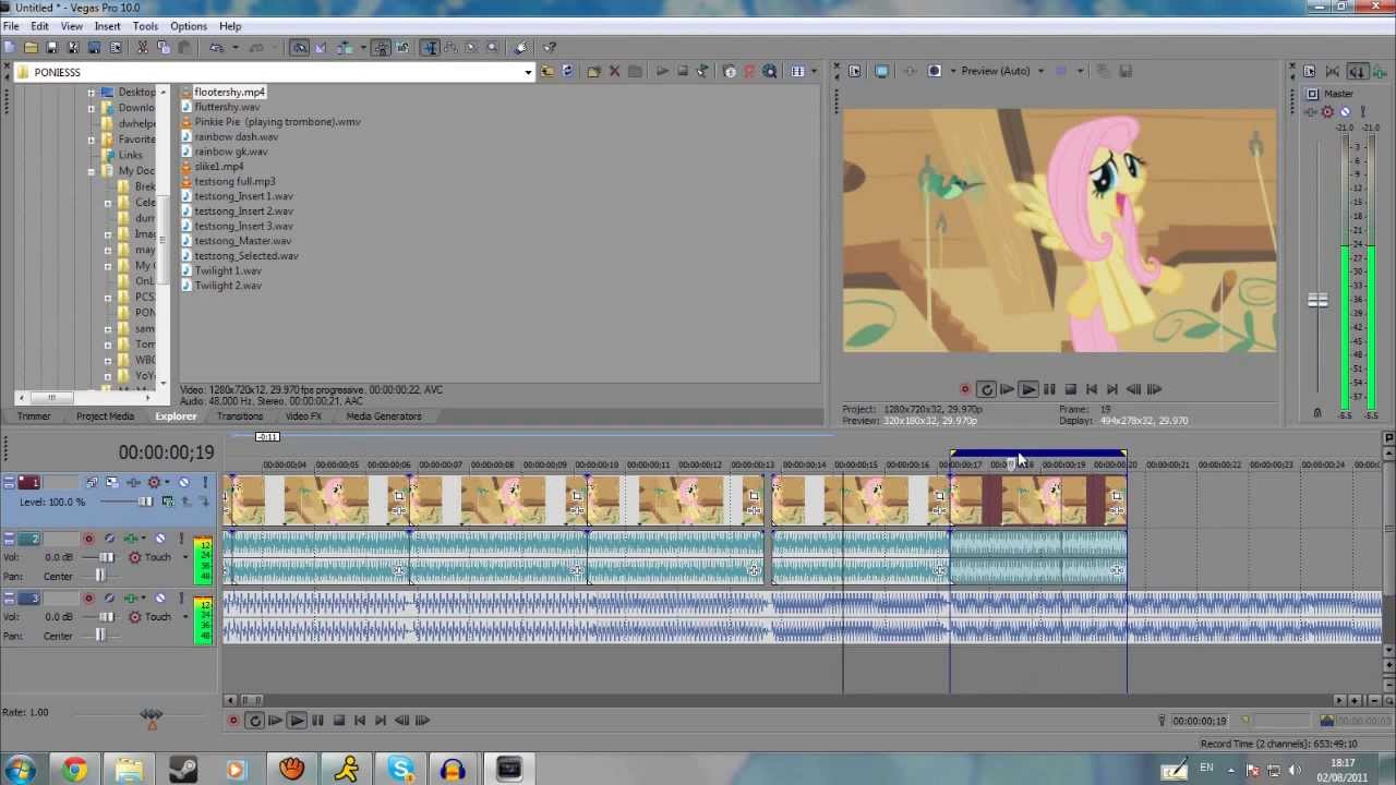 Pitch Shifting in Sony Vegas - Part 1, Basics - OMG PONIES