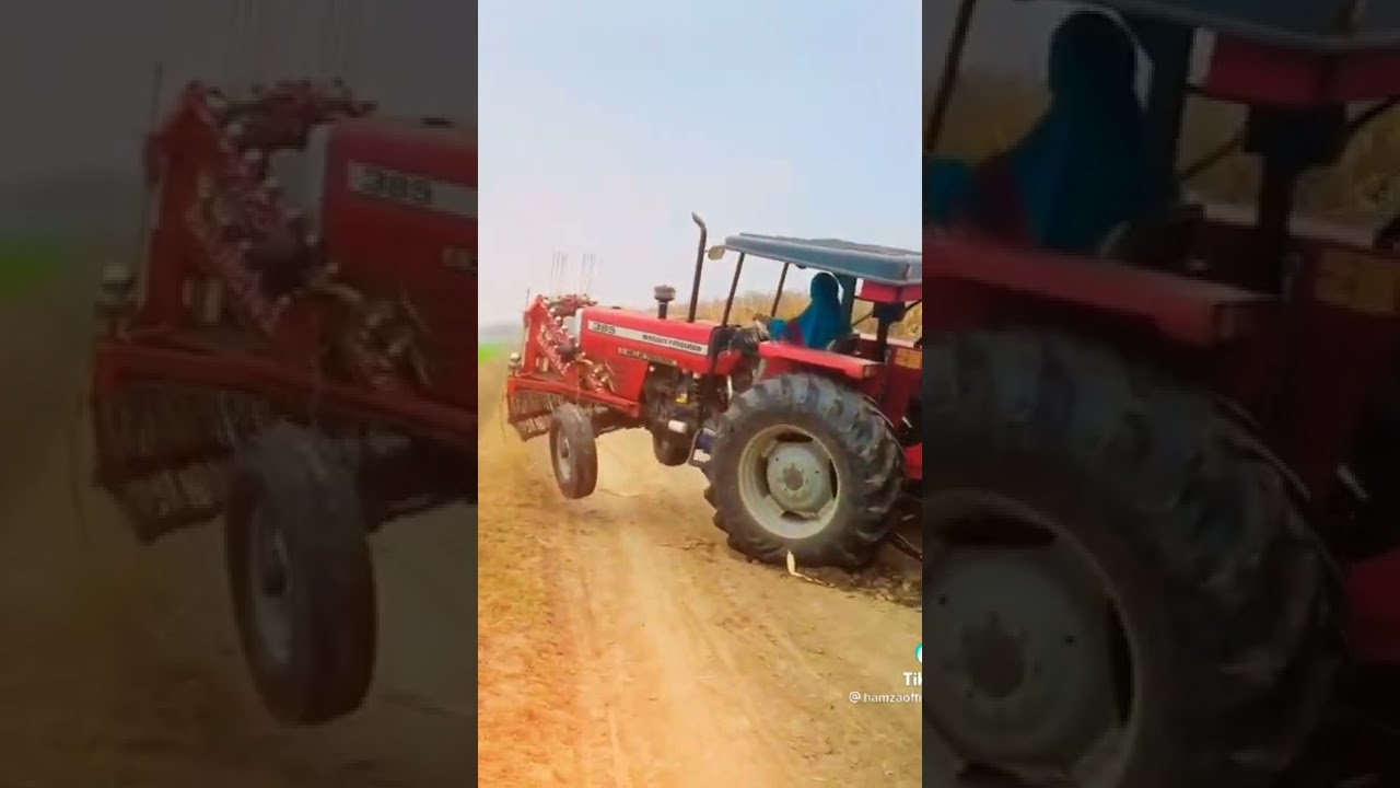 Mf 385 power show | Tractor fan bhakkar |Best tractor stunts