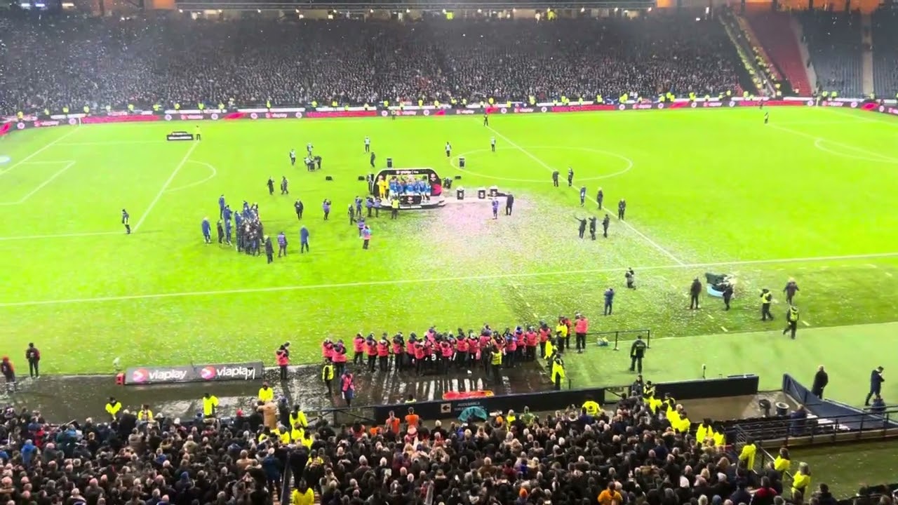 Rangers Scottish League Cup Final Trophy Lift Celebrations