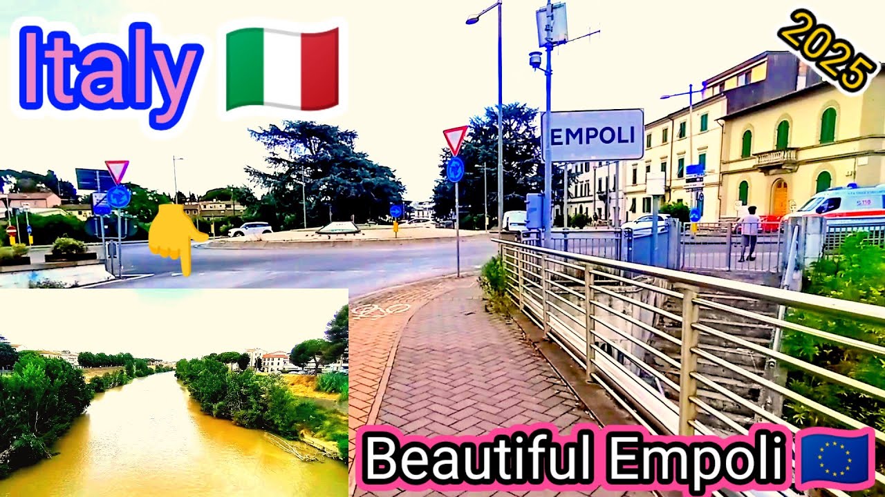 Italy 🇮🇹 Explorer Beautiful view Empoli city Florence walking video Amazing view 🇪🇺