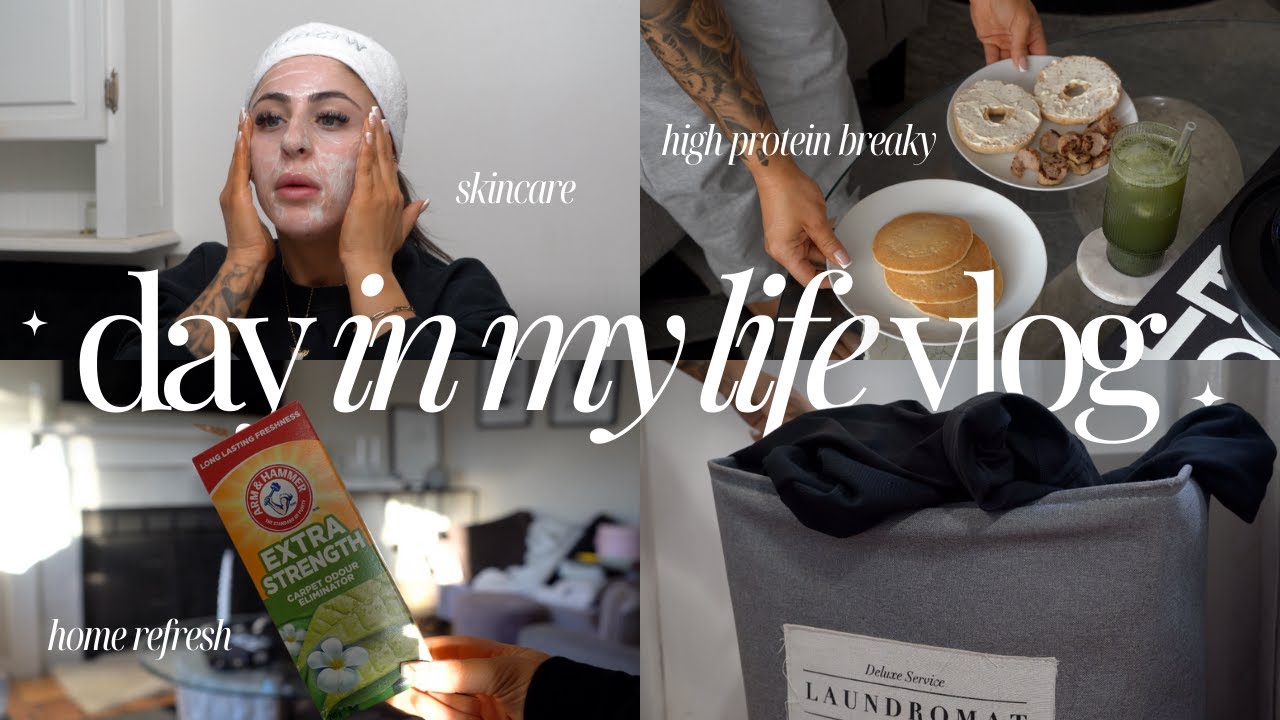 VLOG | *realistic* slow morning routine, high protein breaky, updated skincare, home refresh + more
