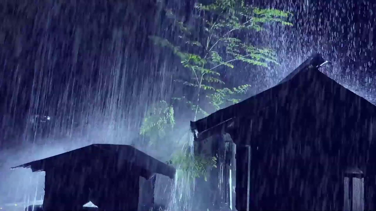 Deep Sleep Ambience with Torrential Rain on Tin Roof