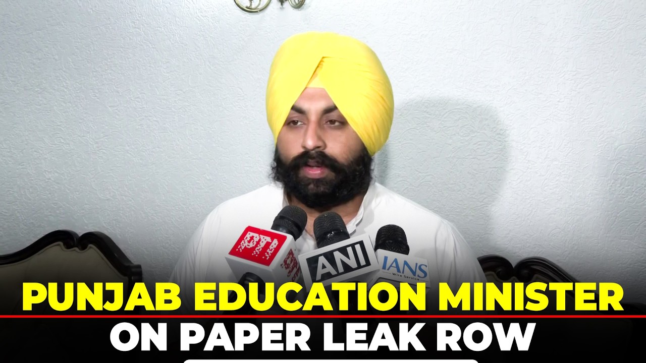 LIVE: Punjab Edu Minister Harjot Singh Bains speaks on Paper Leak I Abhijeet Dipke I CJP Protest