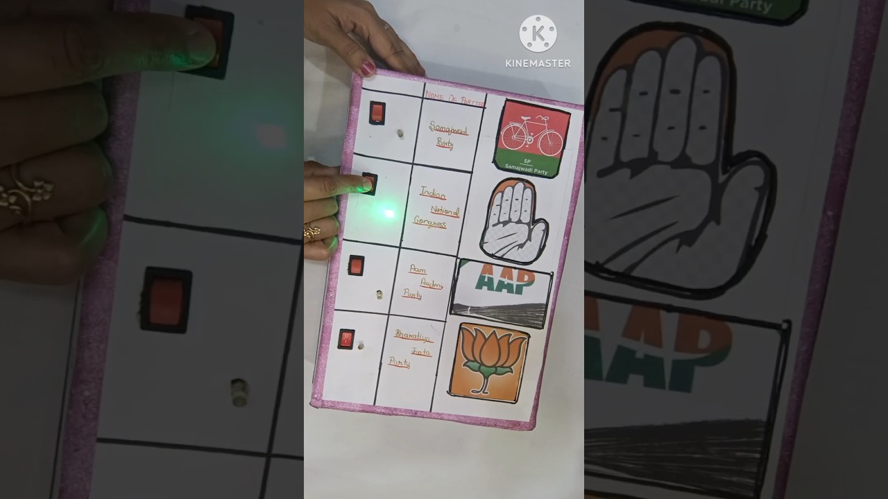 DIY EVM machine model for school project/voting machine model