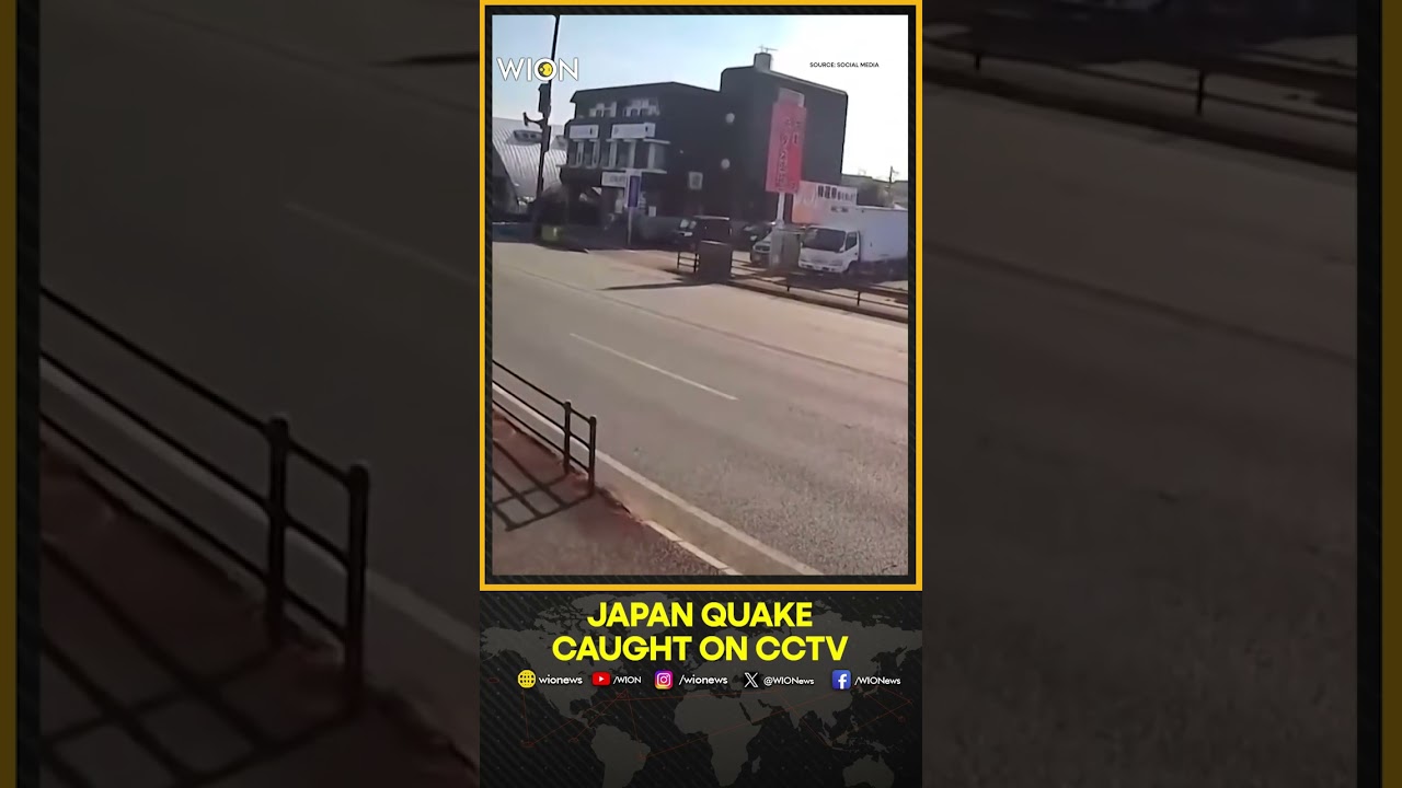 Japan Earthquake: Surveillance Footage Shows Trucks and Vehicles Shaking During Japan Quake | WION