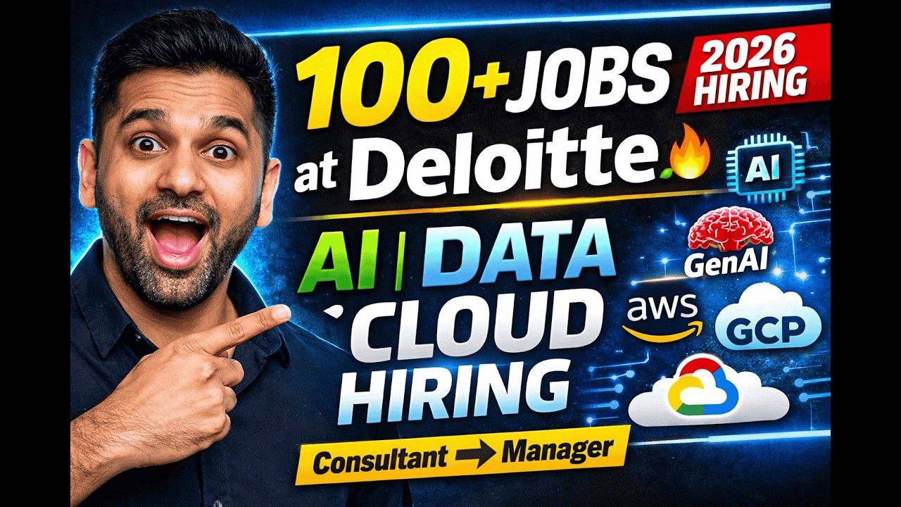 Deloitte is Hiring 100+ Tech Roles 🔥 AI, Data, Cloud & GenAI Jobs Explained (2026)