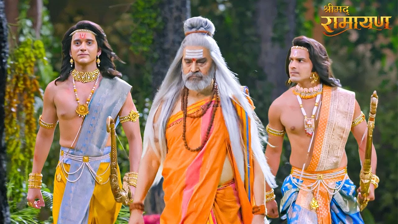 देखिये प्रभु श्री राम और लक्ष्मण ऋषि मुनि के साथ माता सीता के महल जा रहे है | Shrimad Ramayan