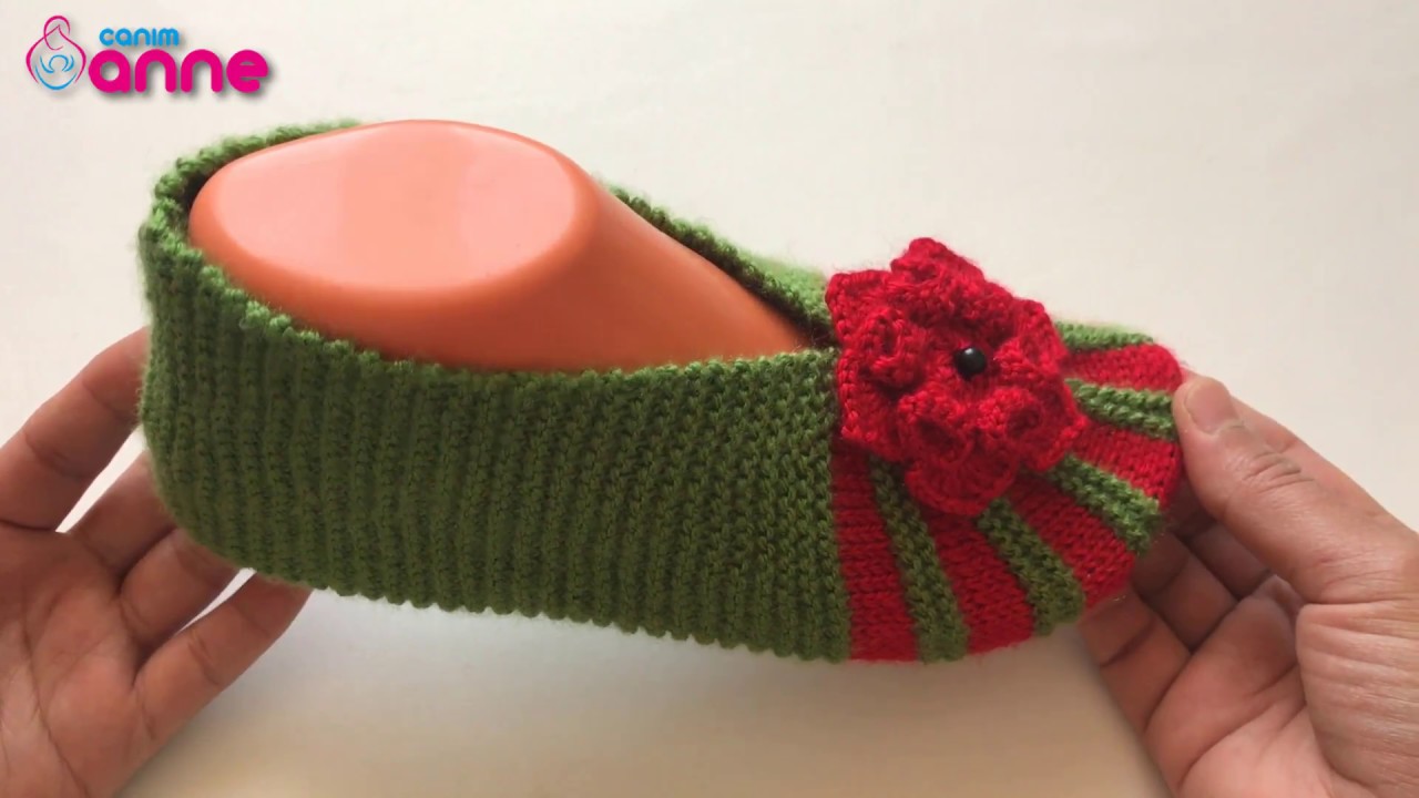 Karpuz Dilimi Patik Yapımı -Kolay bayan patik modeli @Canım Anne
