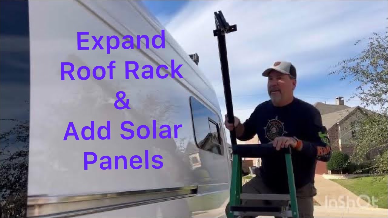 Vanlife 8020 roof rack and solar panels