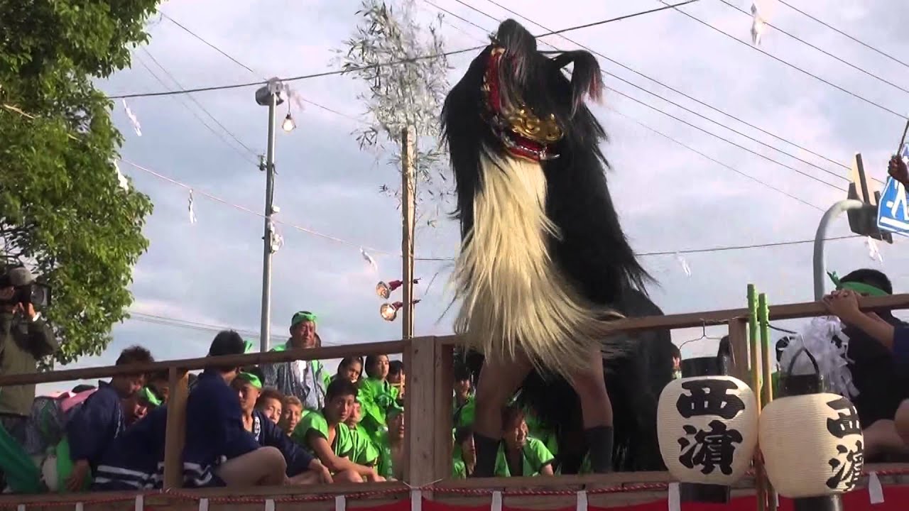 2015年　大塩天満宮秋祭り　毛獅子・地舞①　西濱丁