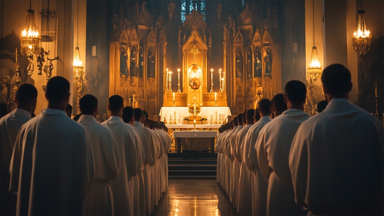 Gregorian Chants from Cathedral | The Holy Mass of Catholic Monks